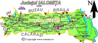 harta judetului ialomita