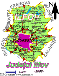 harta judetului ilfov