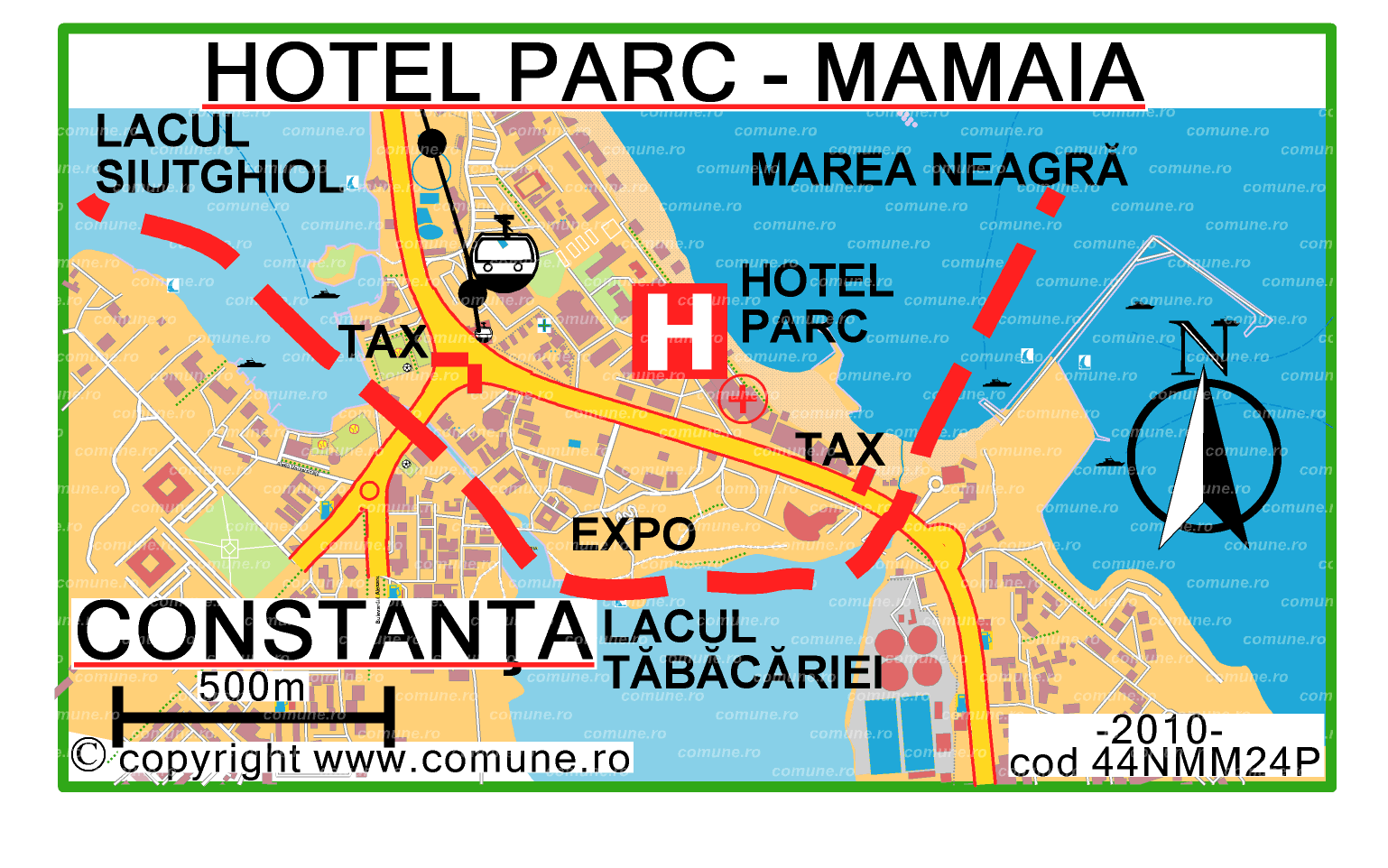 harta hotel parc mamaia