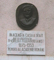 Placa memoriala prof. Iuliu Prodan