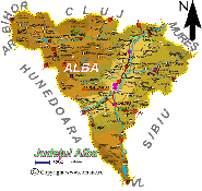 Harta judetului Alba