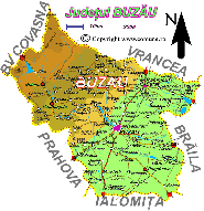 Harta judetului Buzau