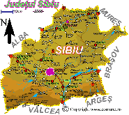 Harta judetului Sibiu
