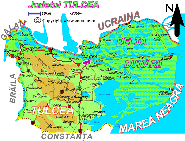 Harta judetului Tulcea